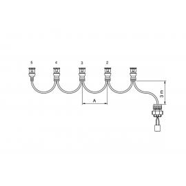 Cablaggio Side marker 4 connettori JPT 3,5 m